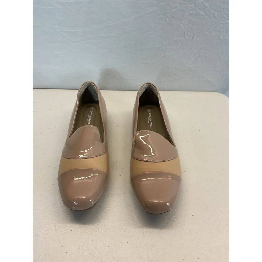 NWOB Ortho+rest Women 9.5 Orthopedic Slip On Loafers‎ 2 tone beige comfy relief